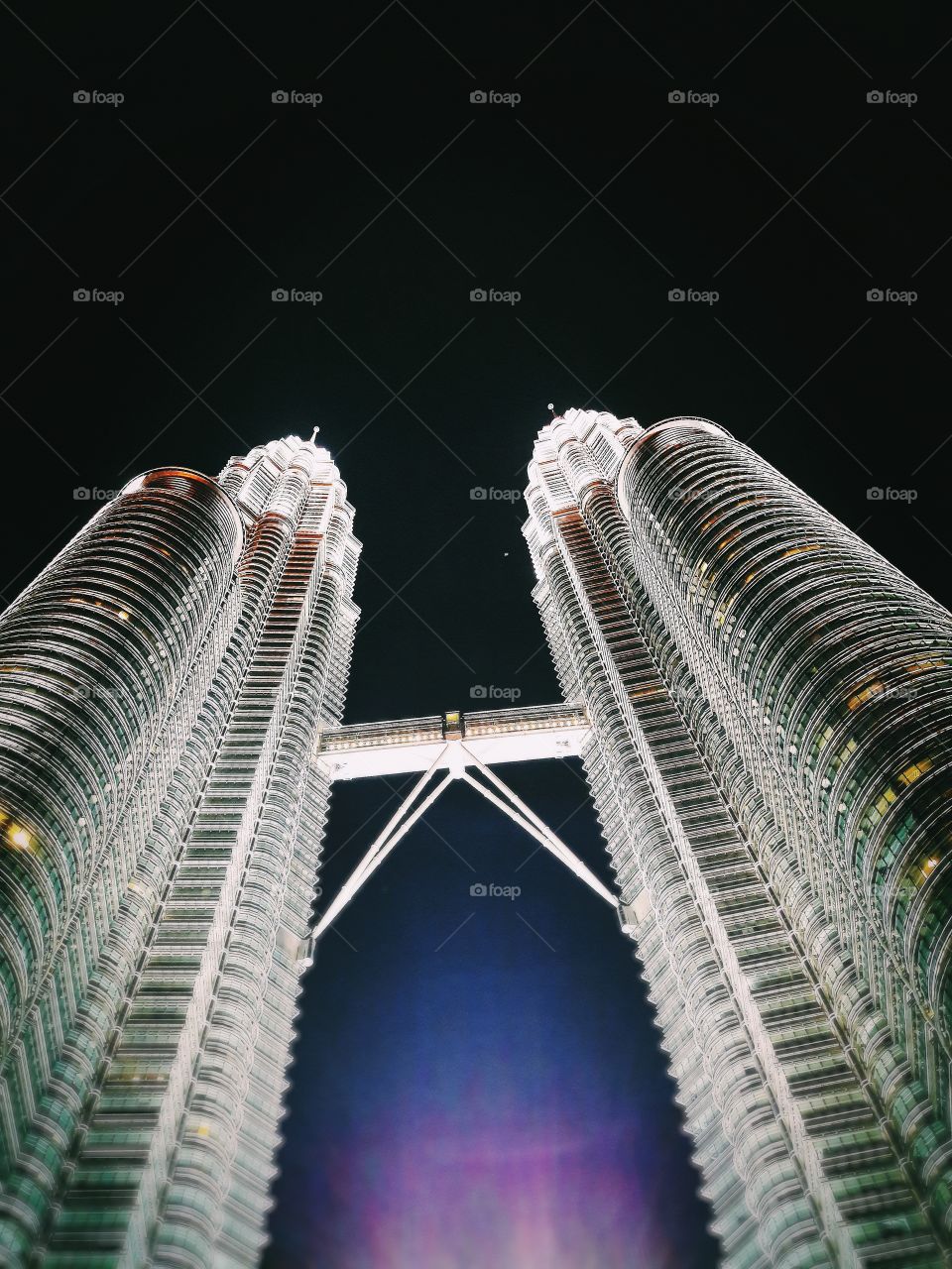 Low angle view of twins tower at Malaysia