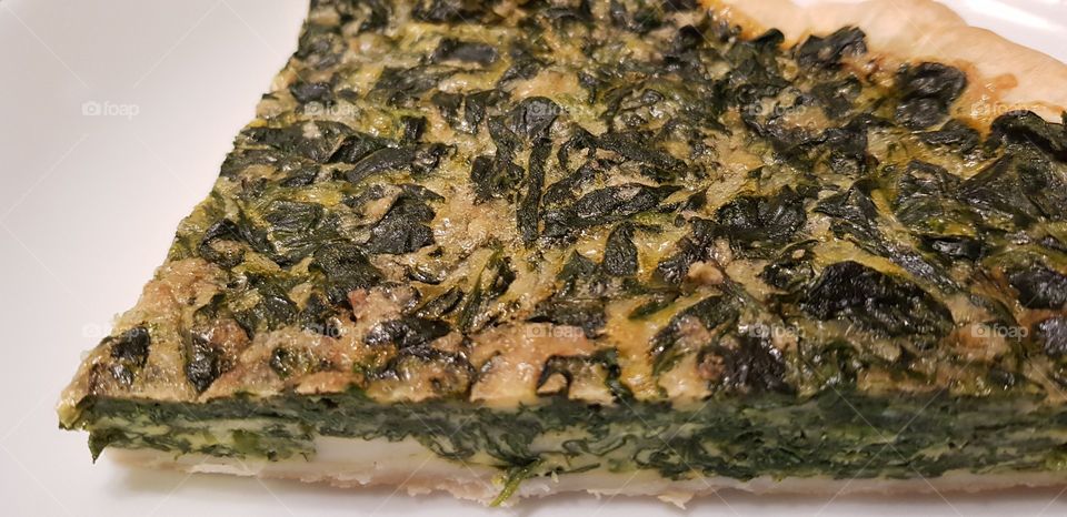 Savory pie with spinach and cheese