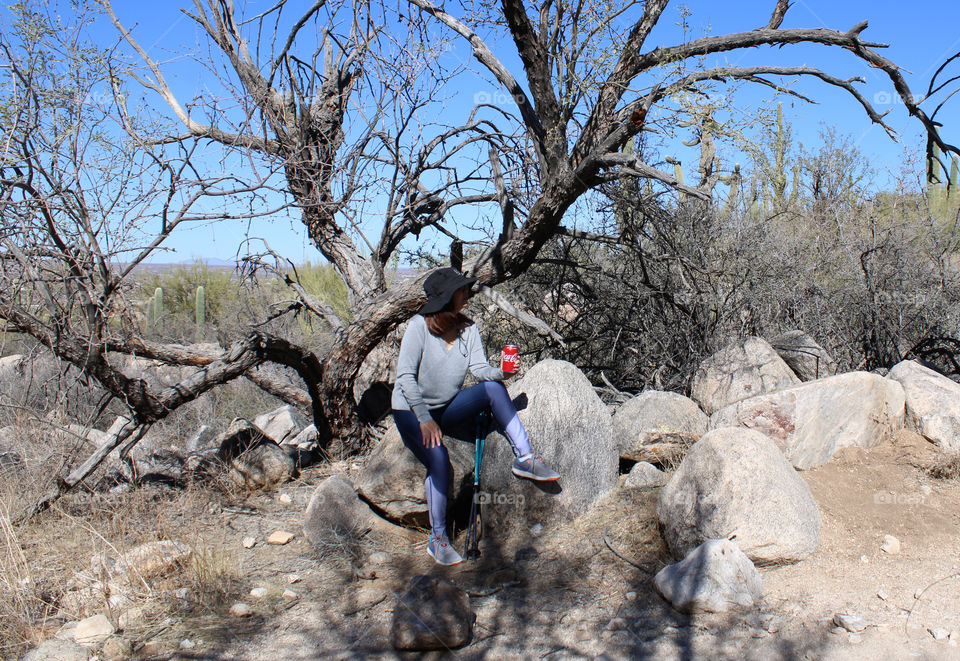 Hiking with Coke 