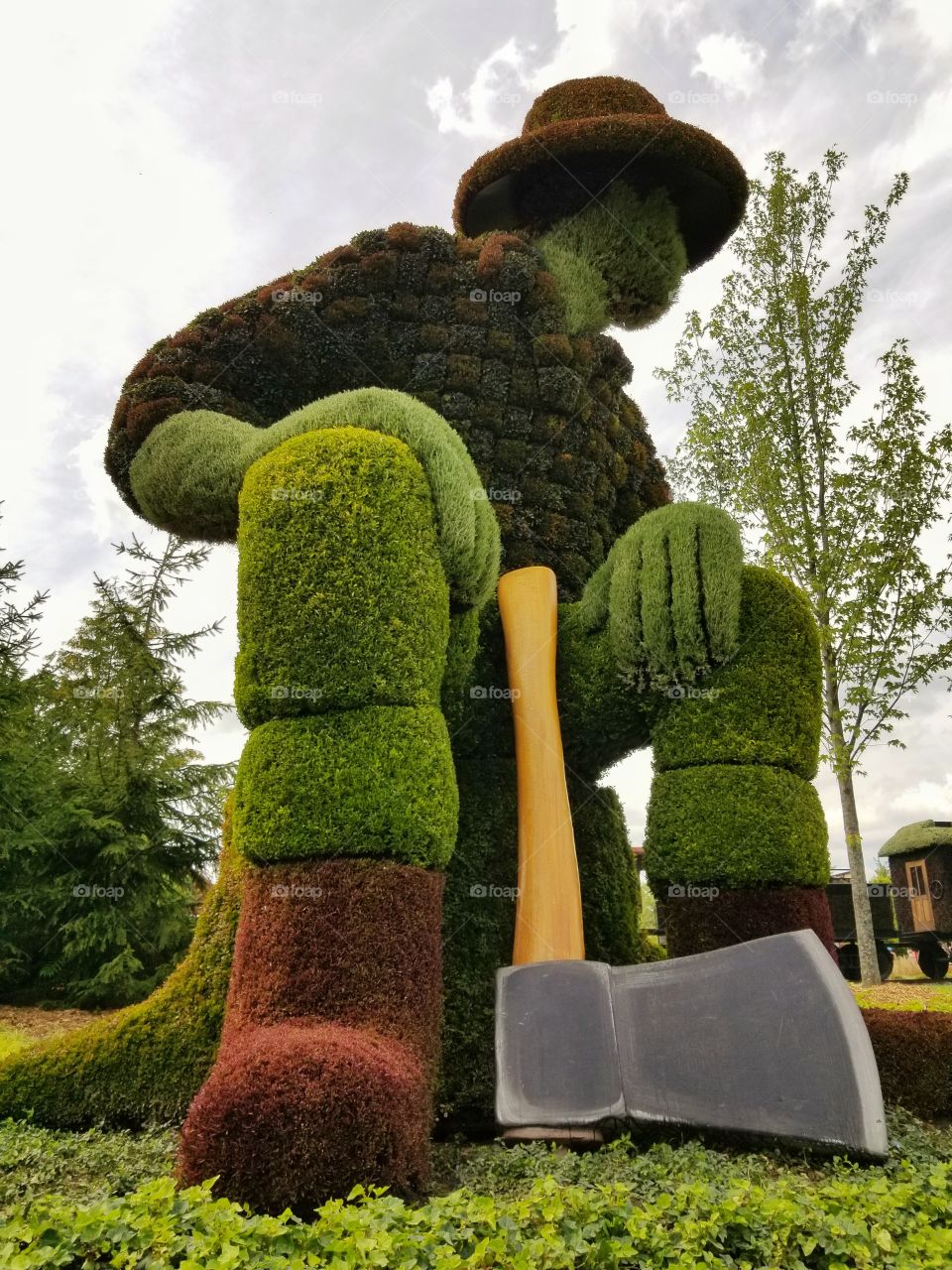 Lumberjack garden art