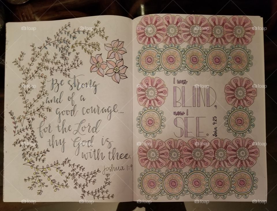 my artwork from the scripture coloring book