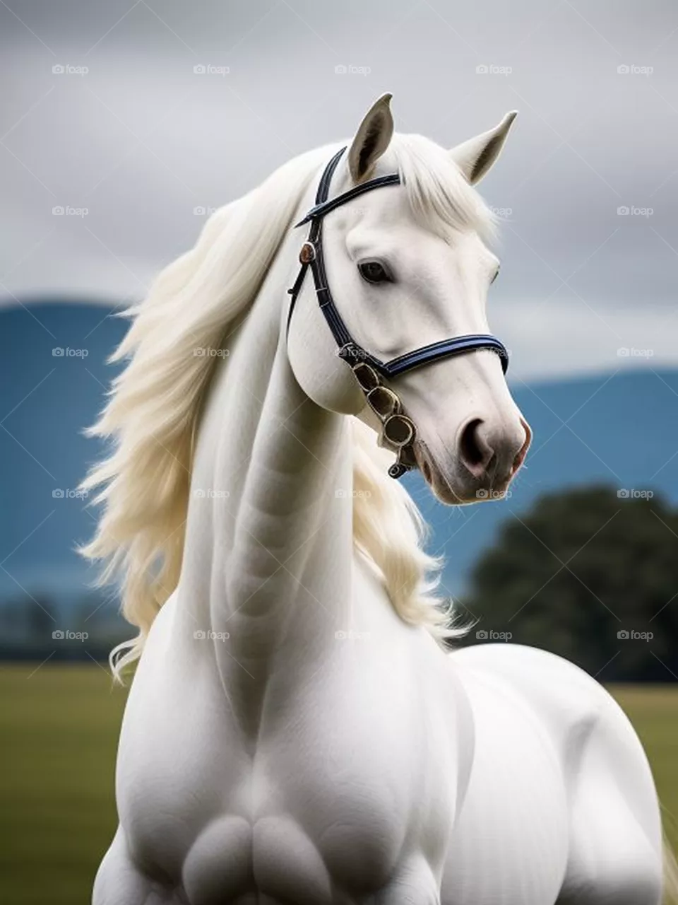 Beautiful white horse