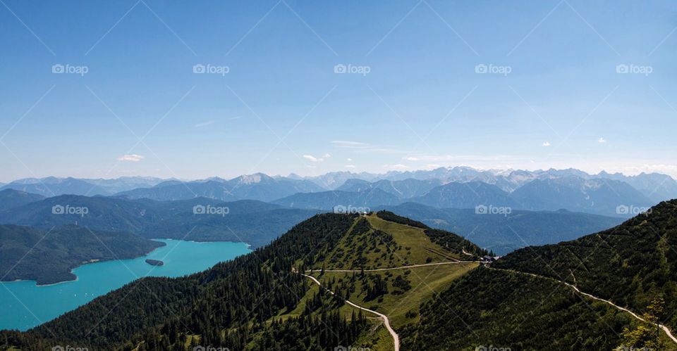 Panoramic view of Bavaria alps