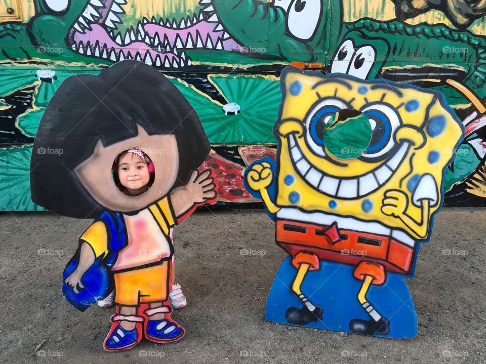 Dora and spongebob