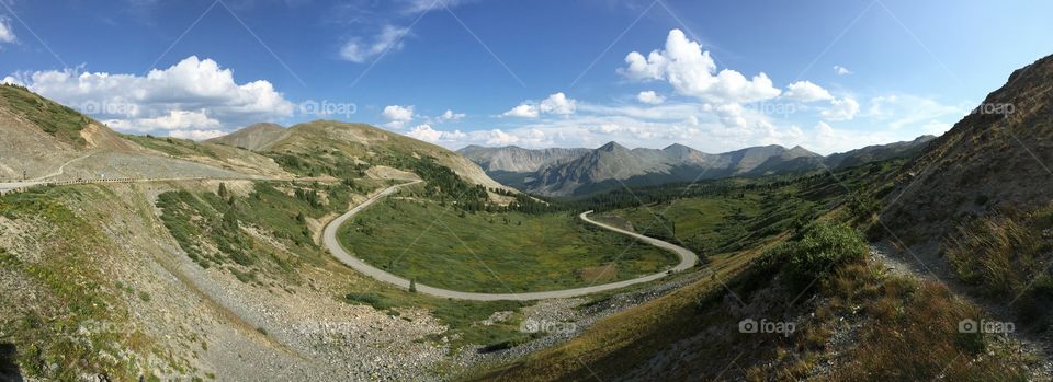 Cottonwood Pass View. View of road coming up to Cottonwood Pass in CO 