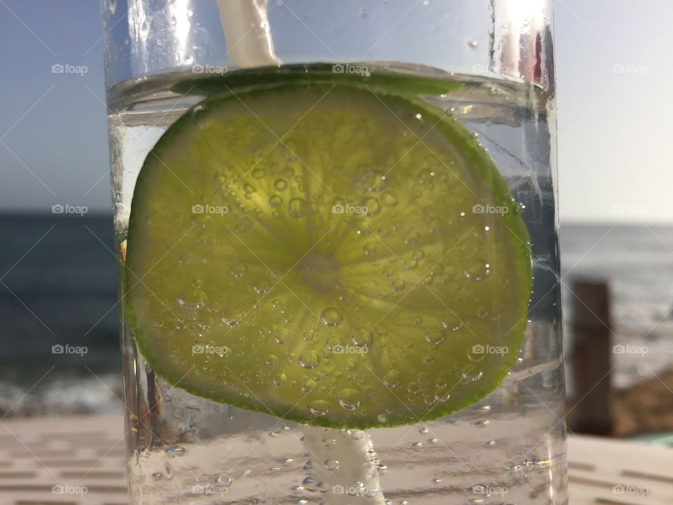 A drink at the beach