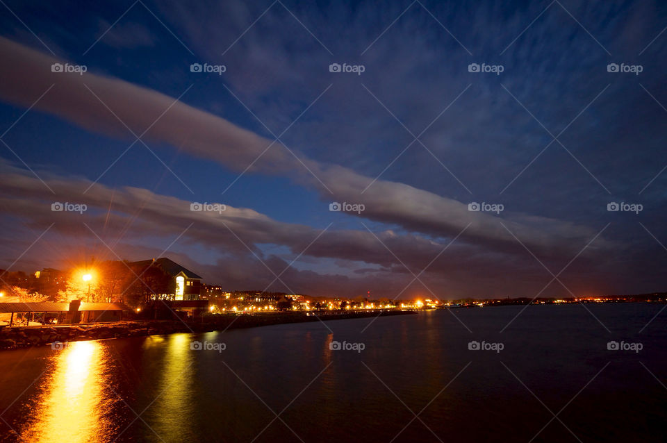 sky light clouds lake by mhorvath