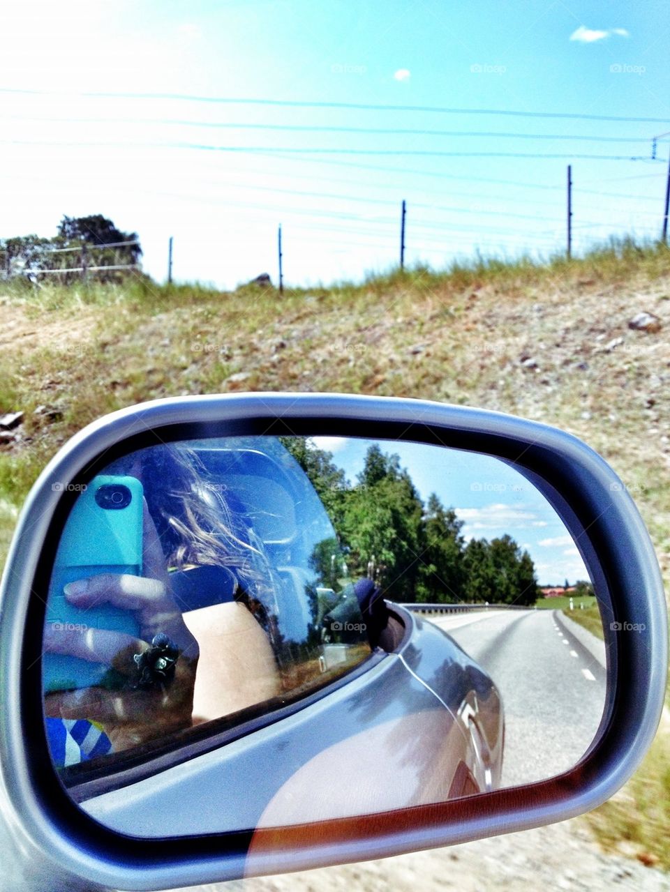 in the rearview mirror