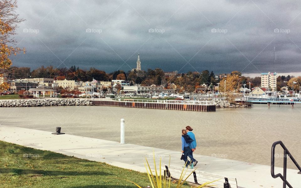 Gray Clouds & Harbor