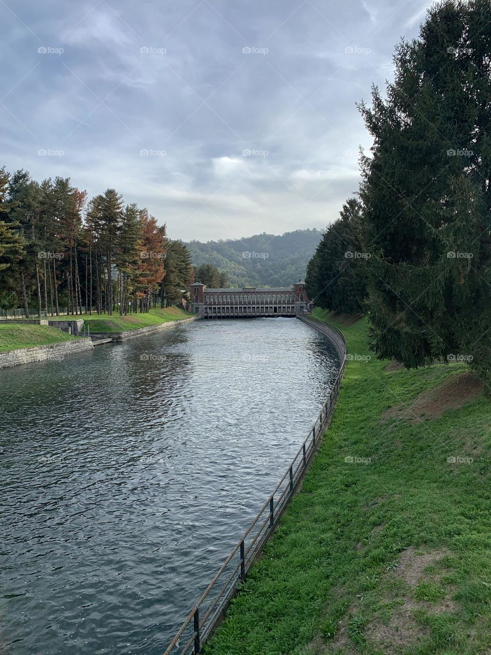 the first stretch of the Cavour canal in Chivasso, where its long journey through the Piedmont region begins