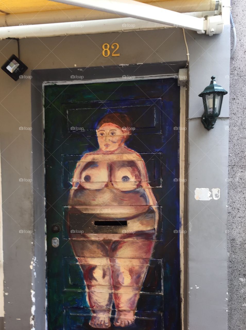 Fat lady door art