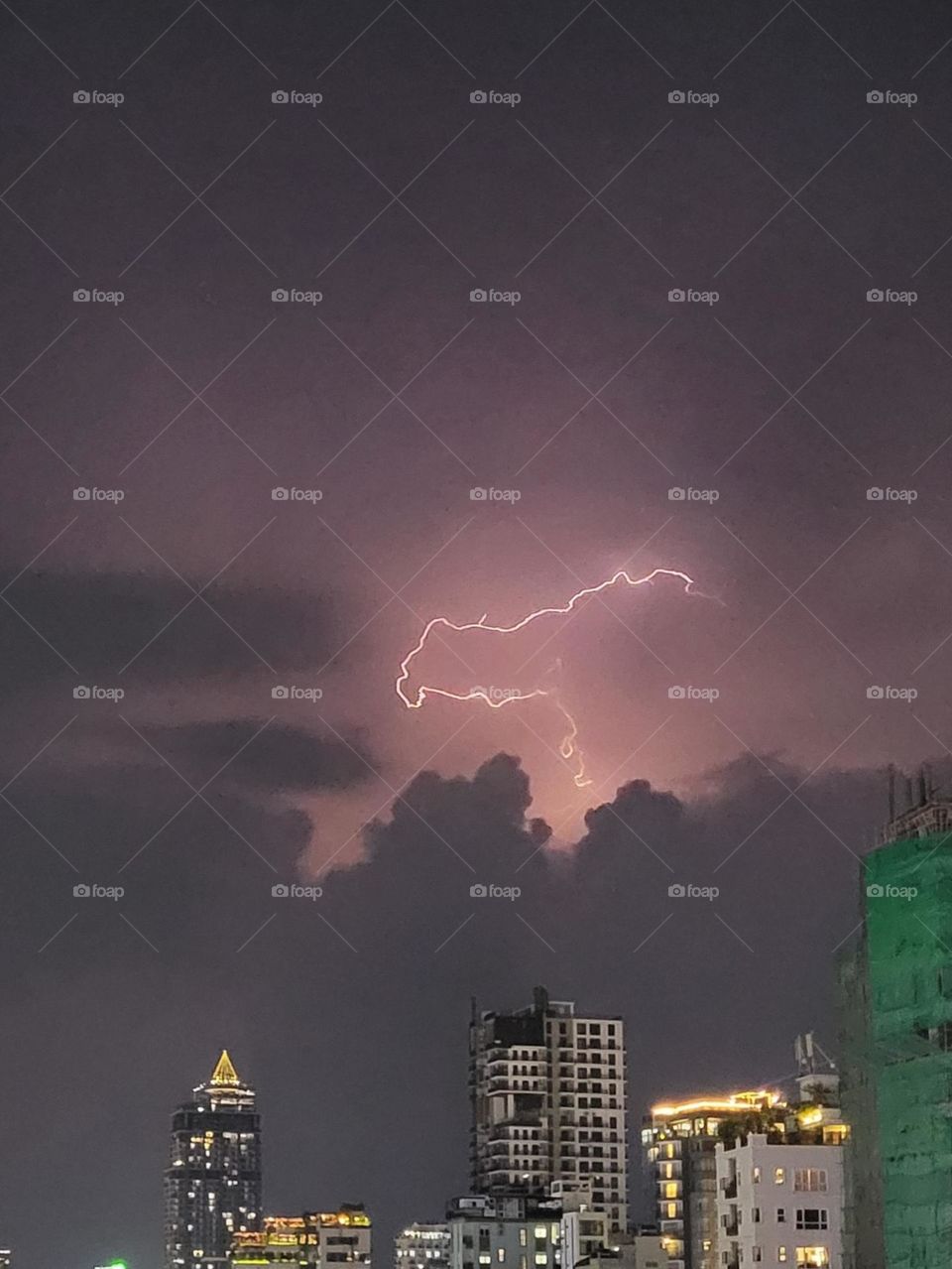 Lightning at Phnom Penh Cambodia