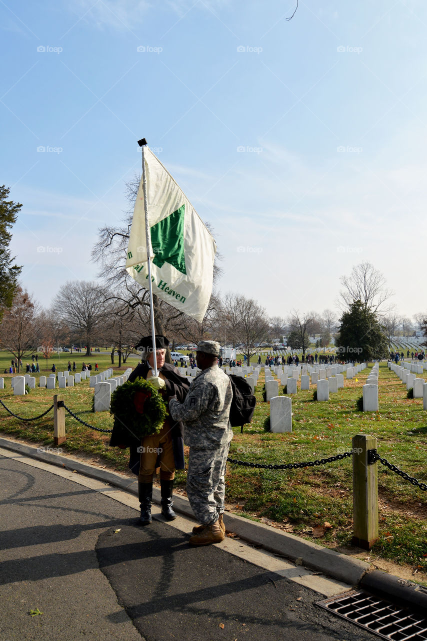 Arlington national cemetery. wreaths across America