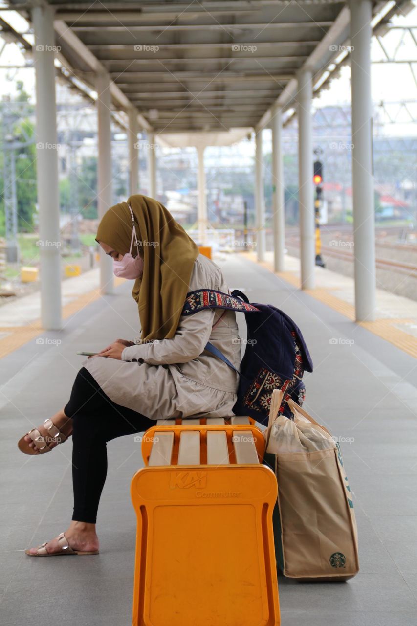waiting train