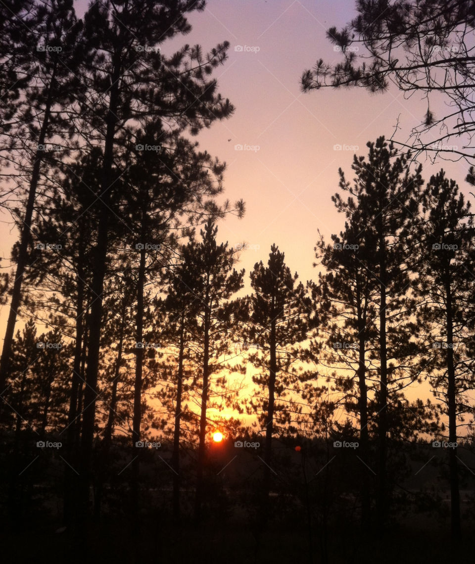 northern michigan sunset evening red sky by serenitykennedy