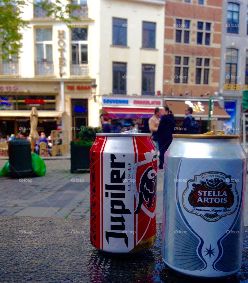 A few beers in Brussels, Belgium 