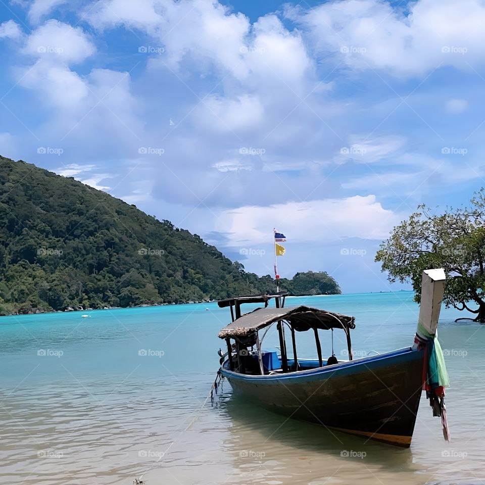 local fisherman boat in thailand