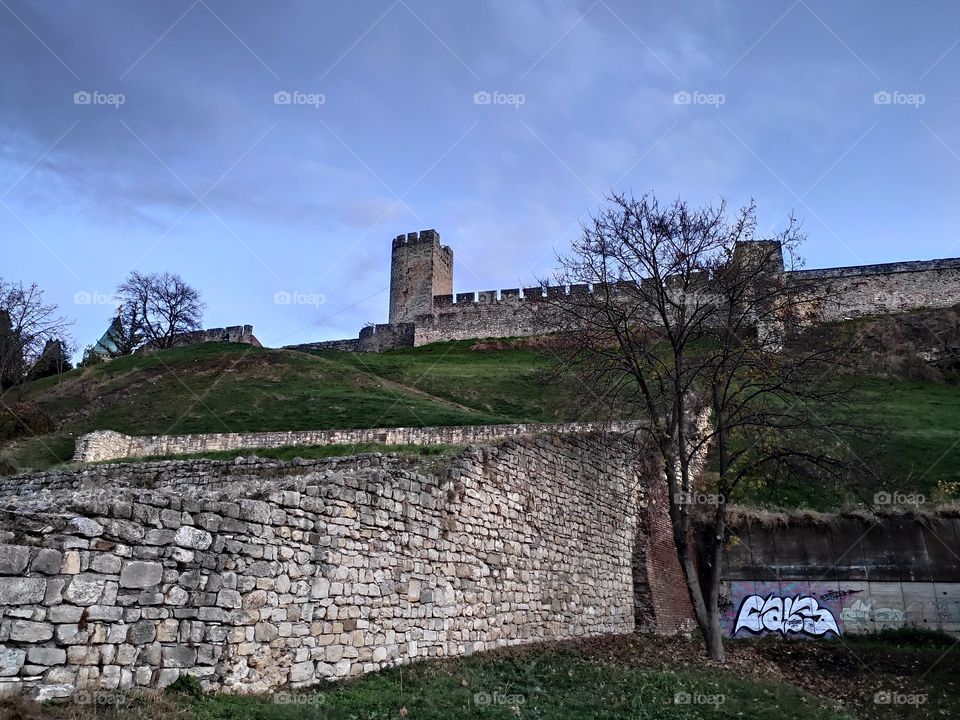 Belgrade Serbia Kalemegdan fortress and ramparts of lower city