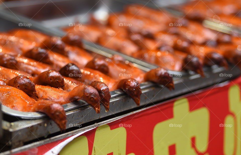 china, Beijing,, street food, sellers shop, bird, terrible, fried