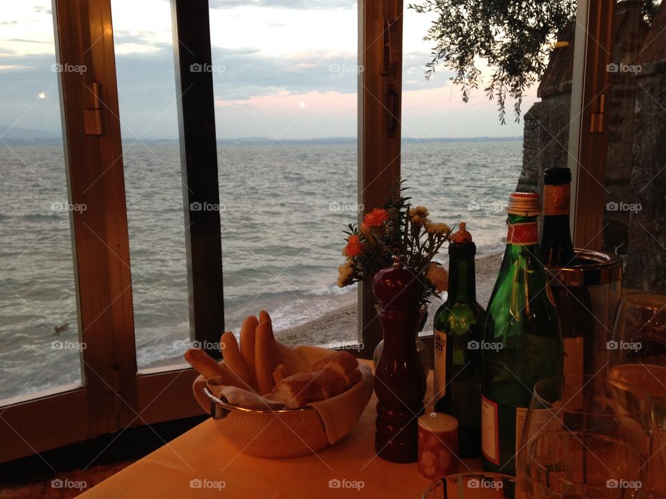 Romantic dinner lake Garda - Italy