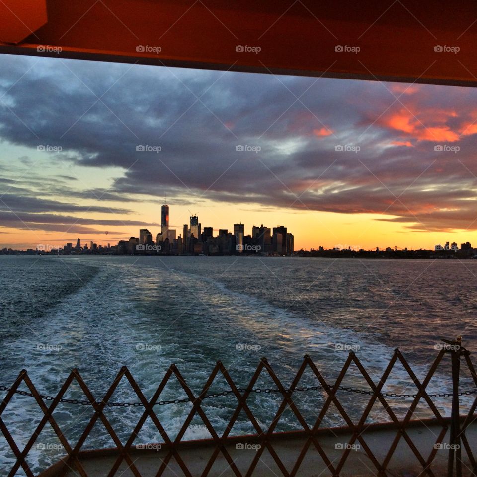 Sunset, Water, Sky, Dawn, No Person