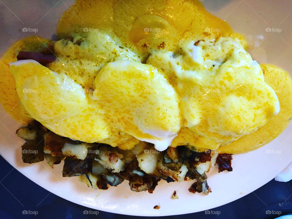 Eggs Benedict, Carol’s Cafe, Wakefield