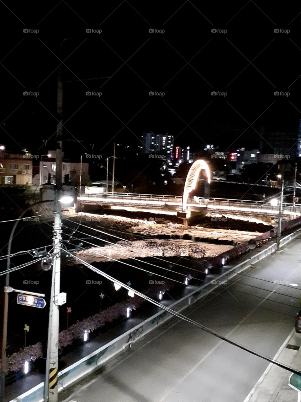 view from above at night