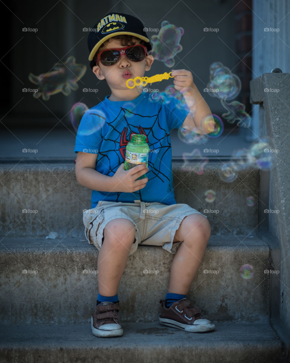 Child with Bubbles 