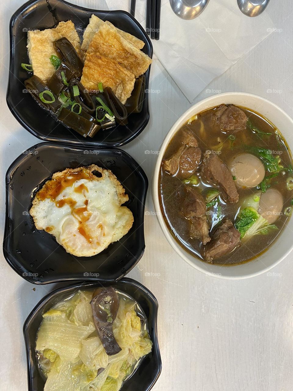 pork needle & cabbage stew