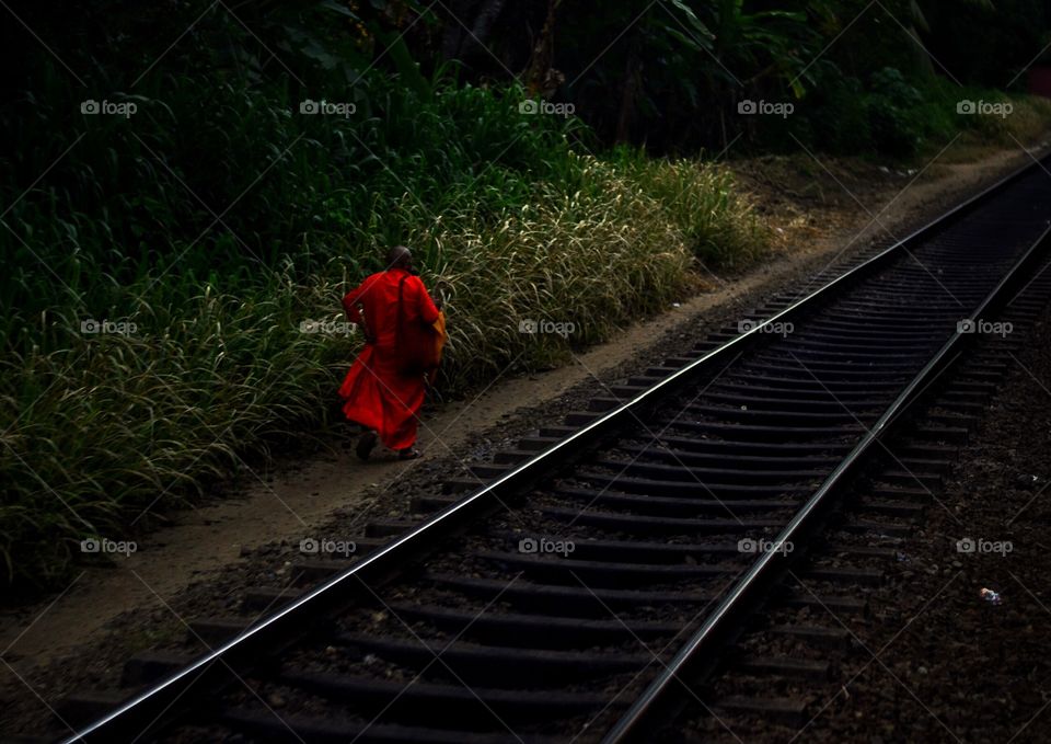 23rd July 2017
A female monk on the tracks between Colombo and Kandy.
