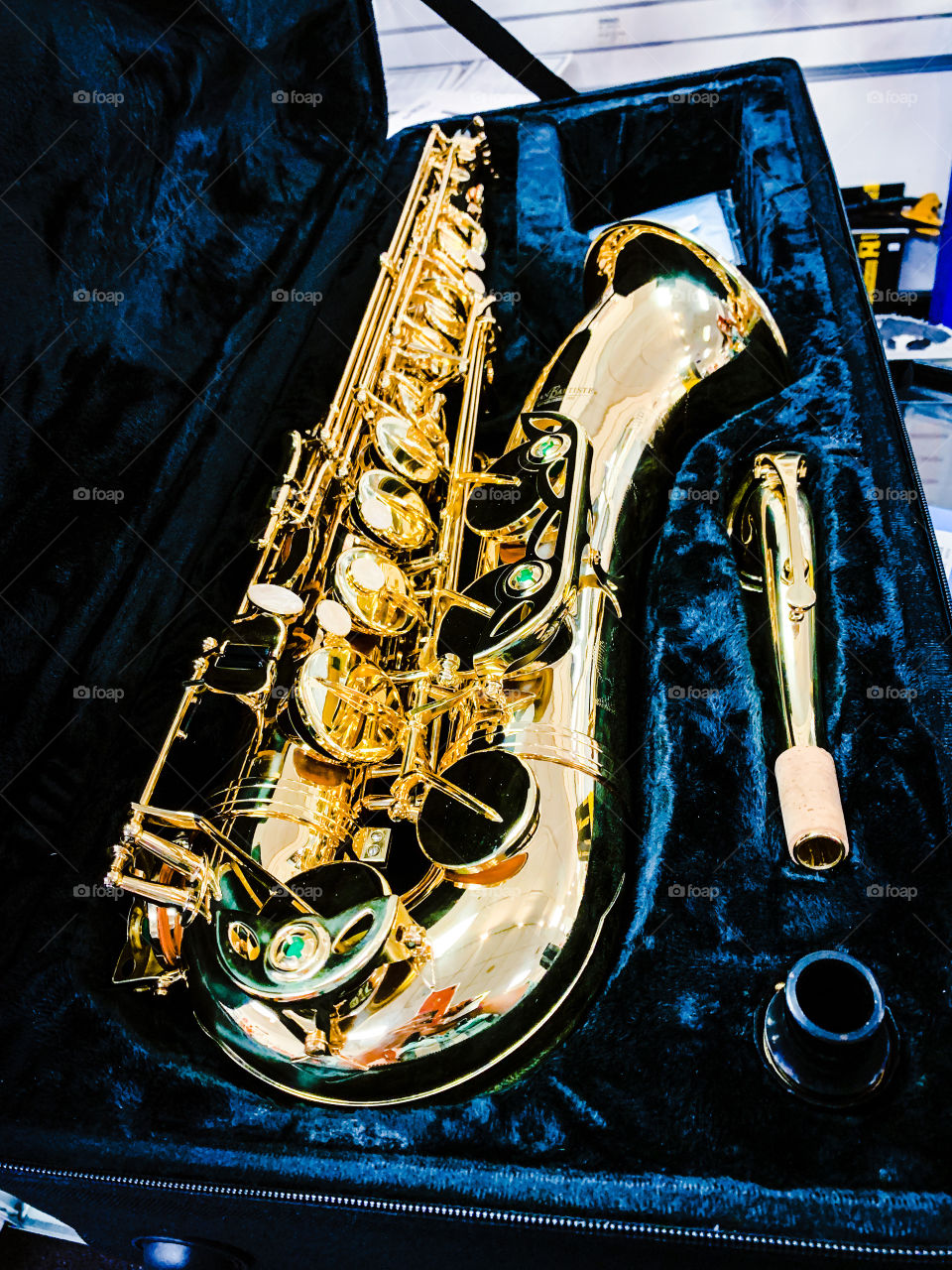 Saxophone in case 