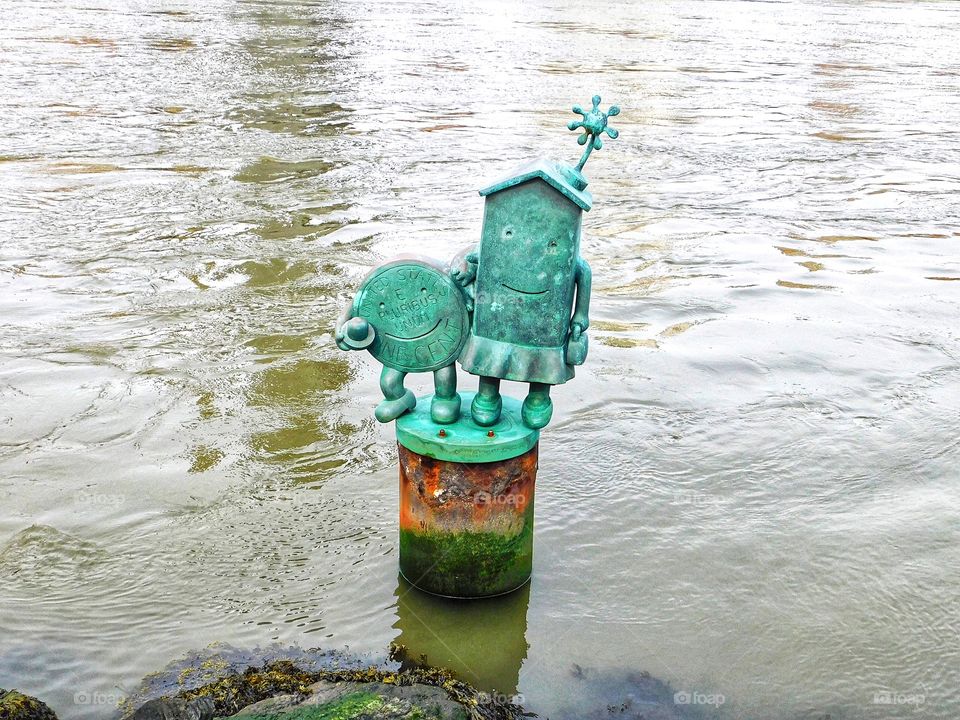 Statue in the East River