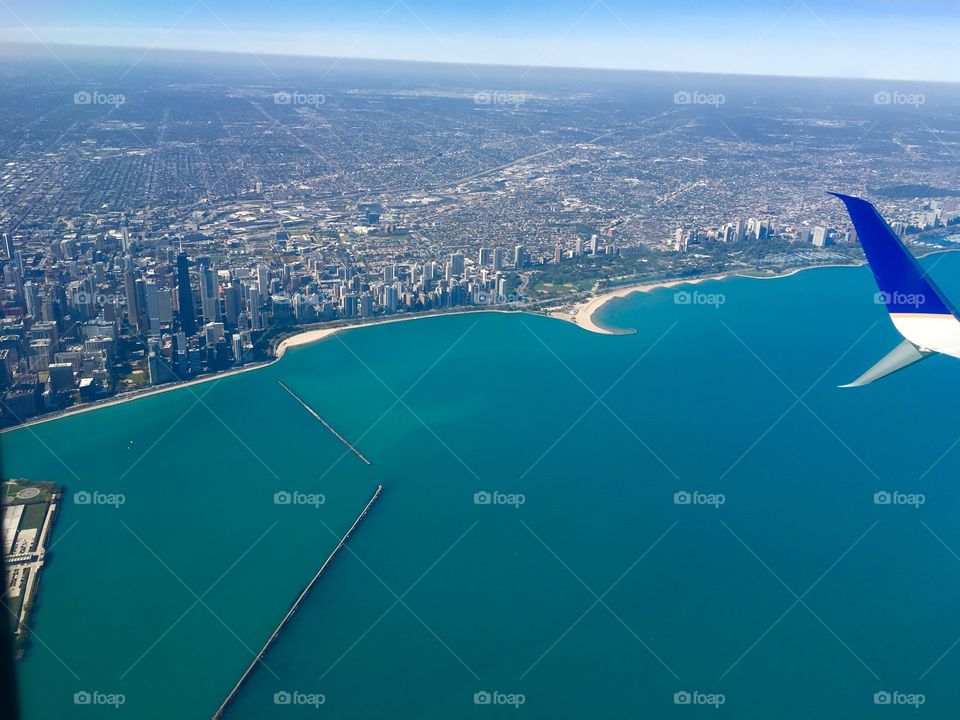 Another cool shot of Chicago from a plane.