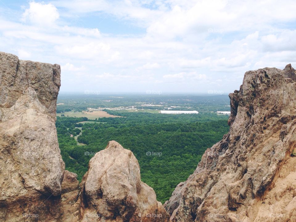 Pinnacle Peak, NC. The view from the top of Pinnacle Peak in Crowders Mountain.