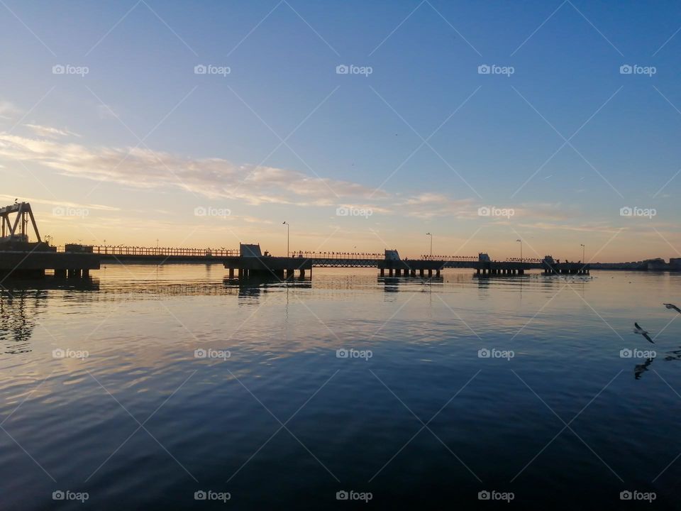 Harbor in the Turkey