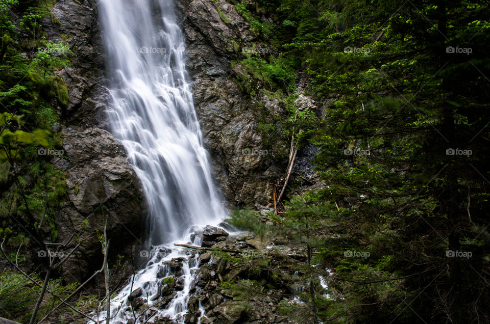 Beautiful waterfall landscape in Austria