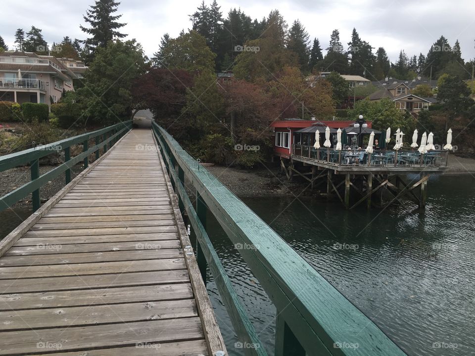 View from the dock  on Brentwood Bay