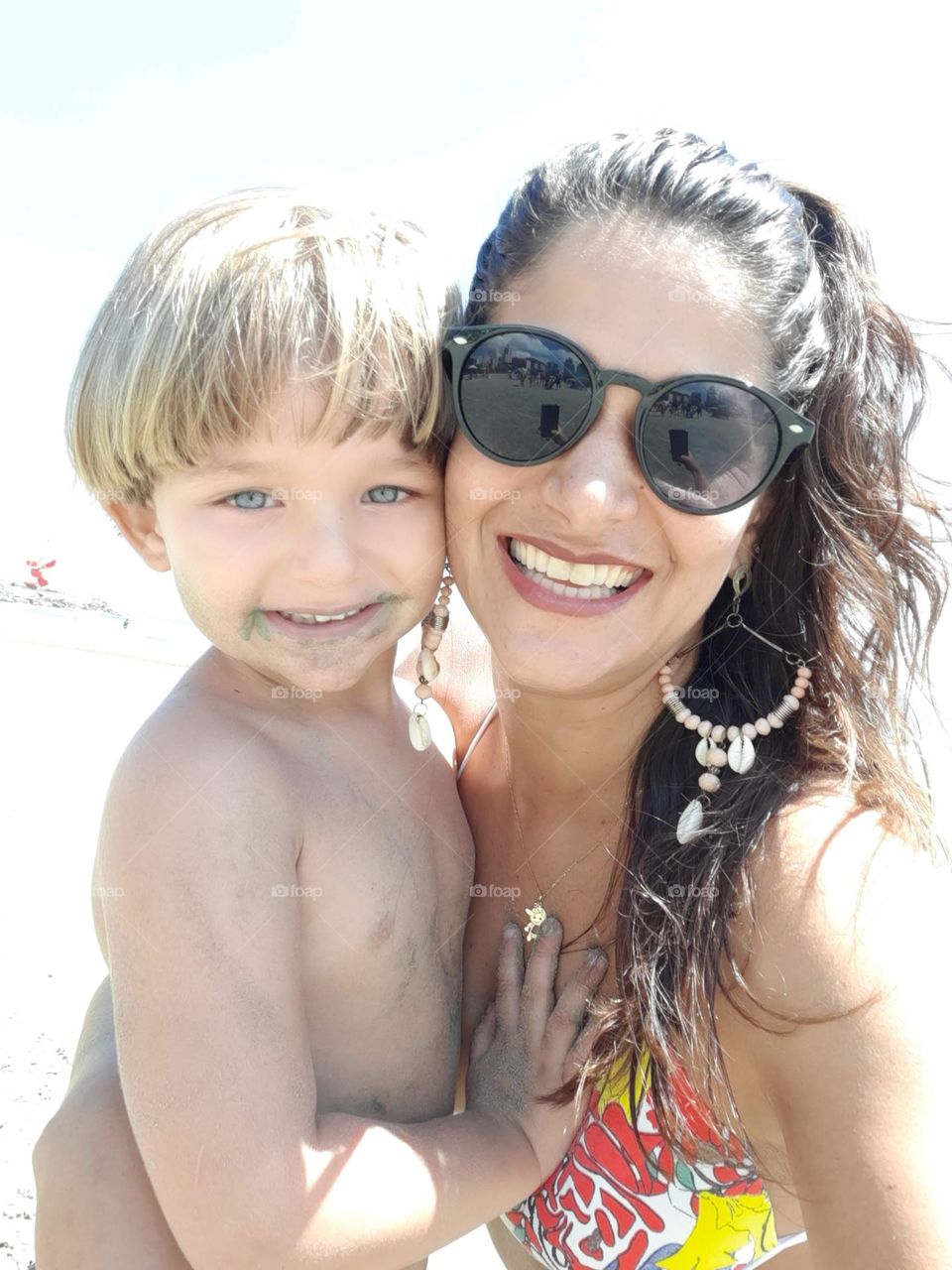 joy on the beach in Santos