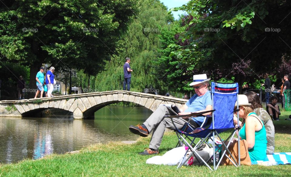 Water:Weekend  Lifestyle in Bourton on the water,U.K. 