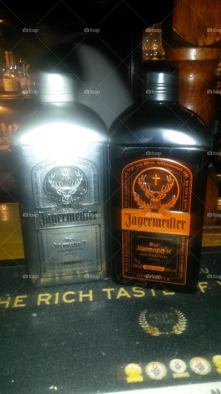 Old and new. Jagermeister cookie tins