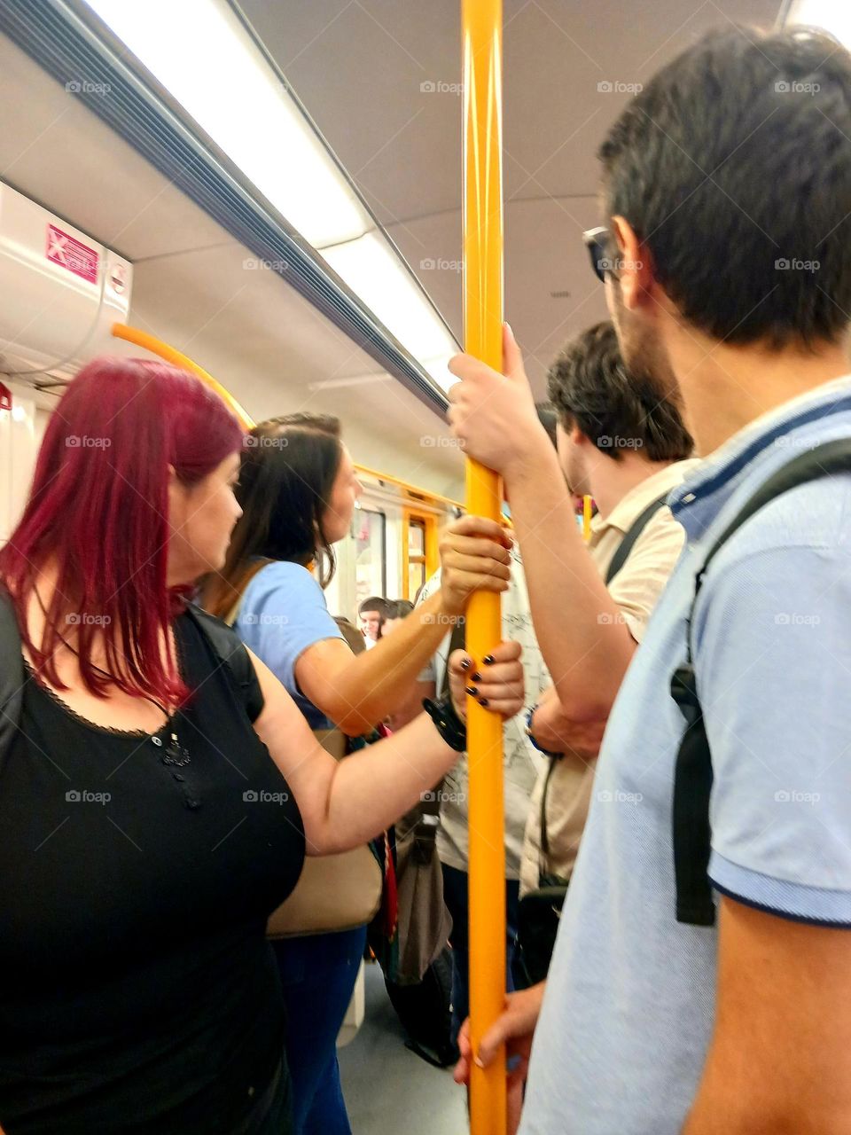 Um típico dia no transporte público.