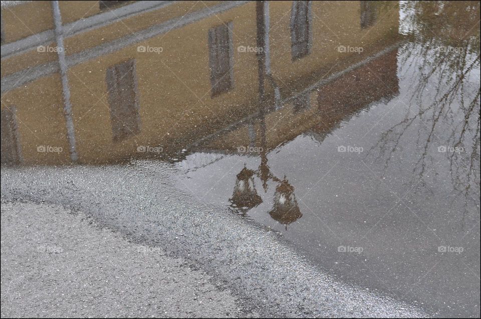 reflection in the puddle