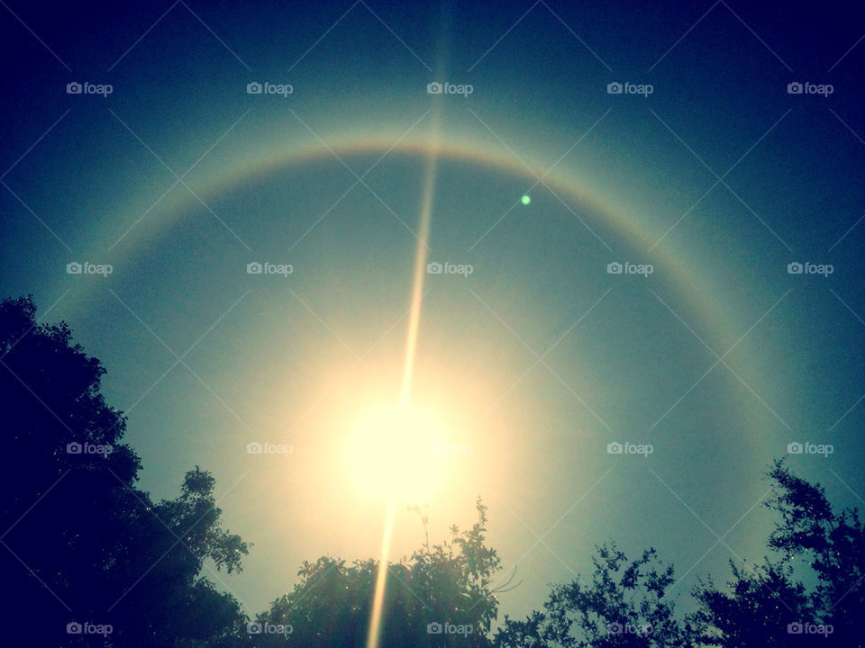 Rainbow around sun