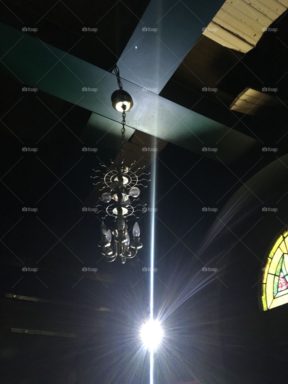 Chandelier in an old cigar factory 