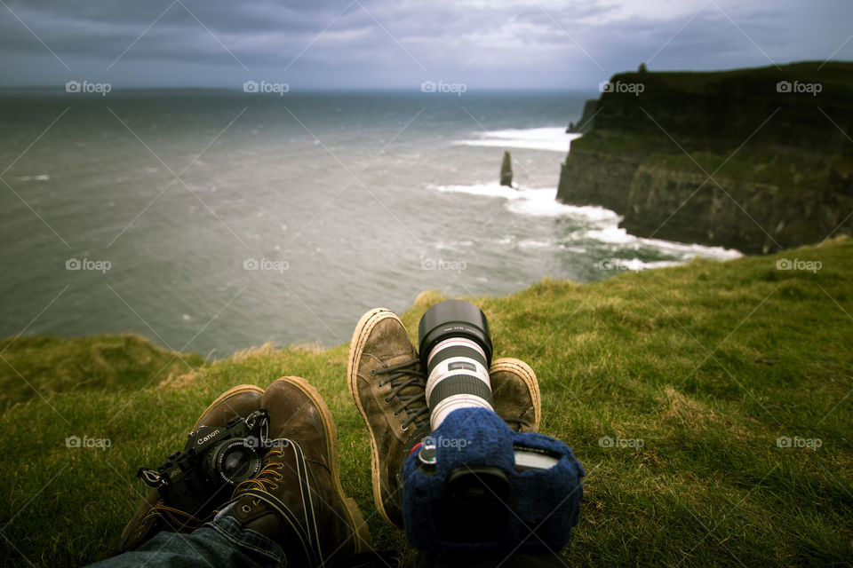 A beautiful landscape of Moher cliffs in Ireland