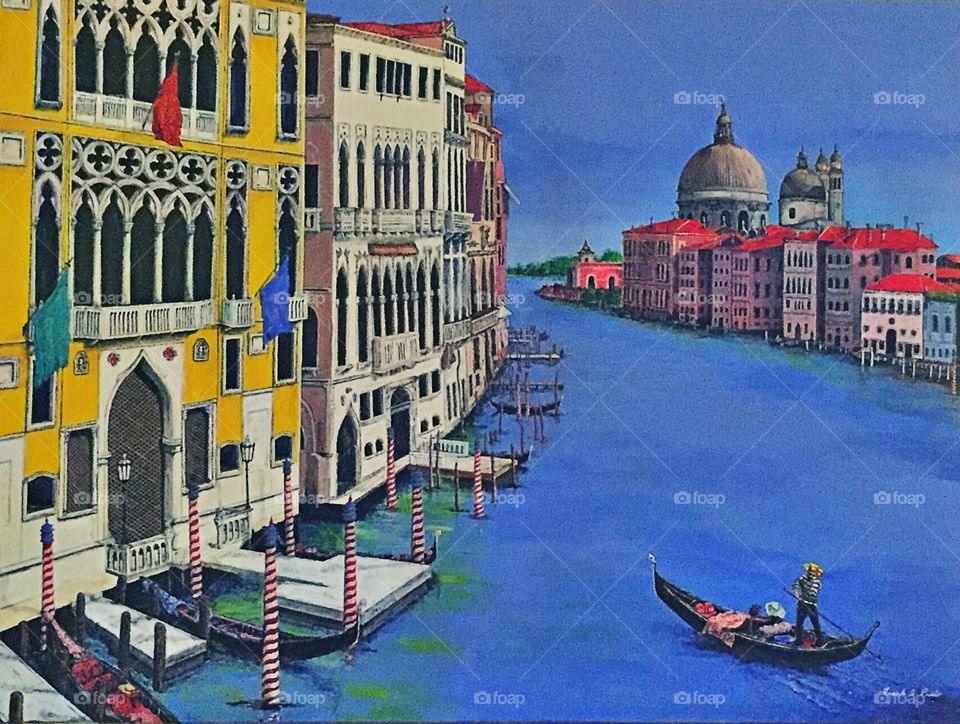 Grand Canal  painting by Frank A Pinto 