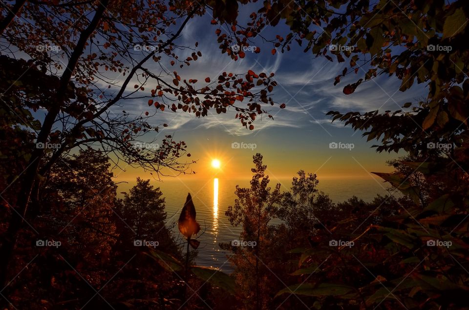 Lake Michigan during sunrise