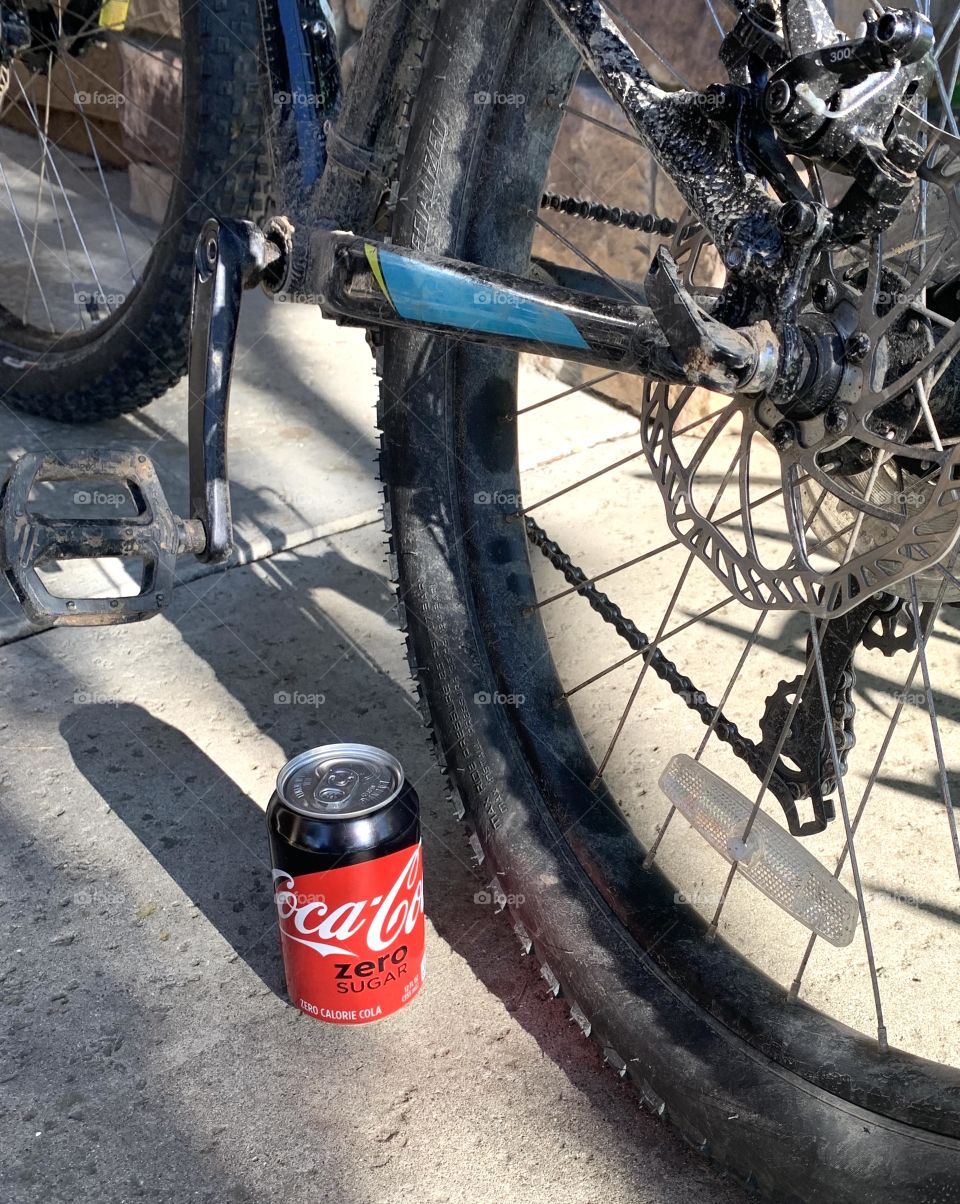 Coke Zero and a bike 