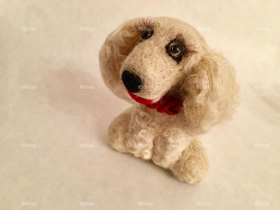 Needle felted dog 