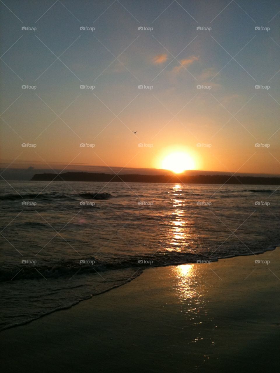 Beach Sunset. Sunset on the beach at Coronado Island, California